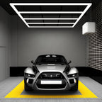 Lámpara de techo LED de 4 paneles - 31,680 lúmenes ultrabrillante para talleres automotrices, almacenes y gimnasios, blanco frío