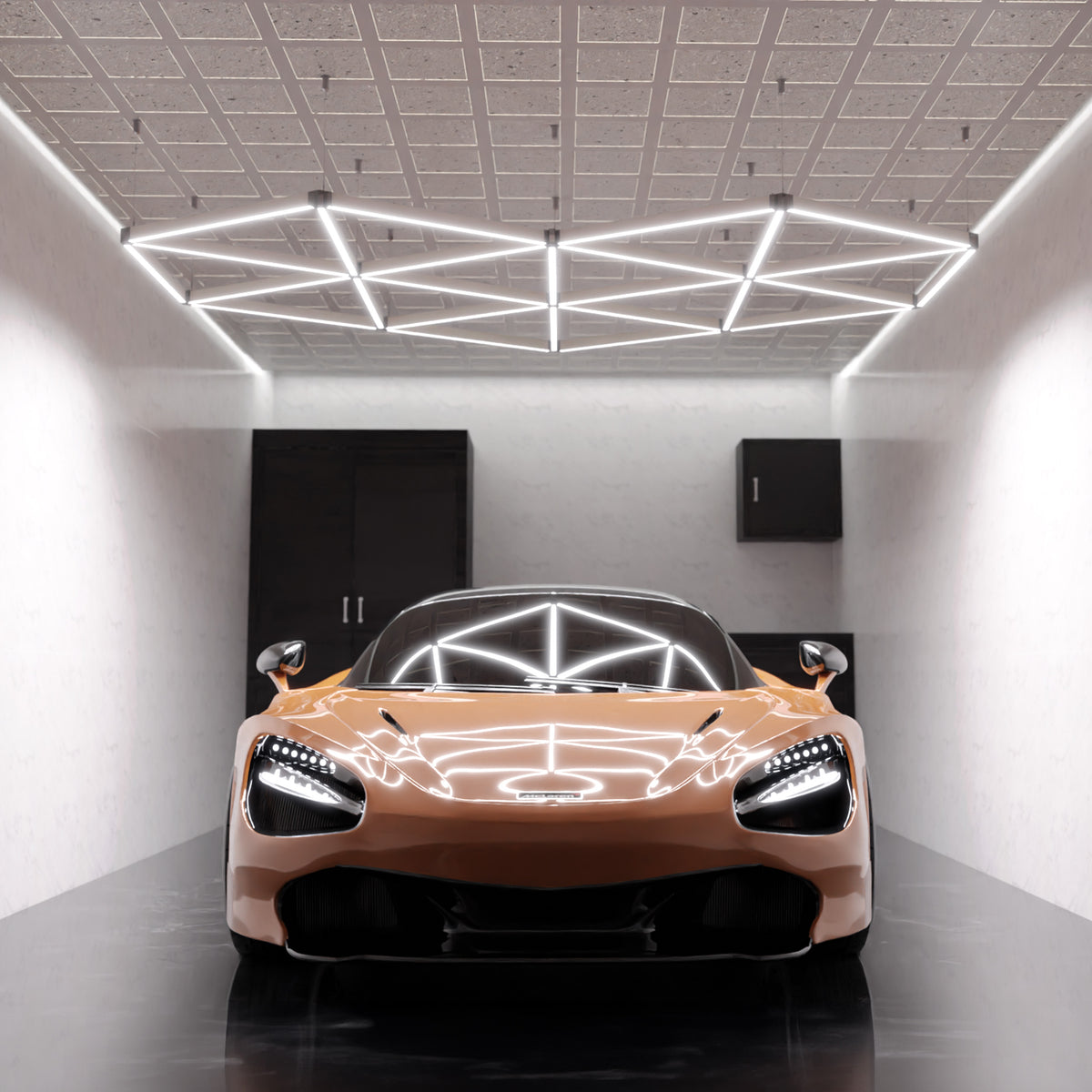 Heart-Shaped Modern LED Car Garage Light with Hanging Kit - Cool White