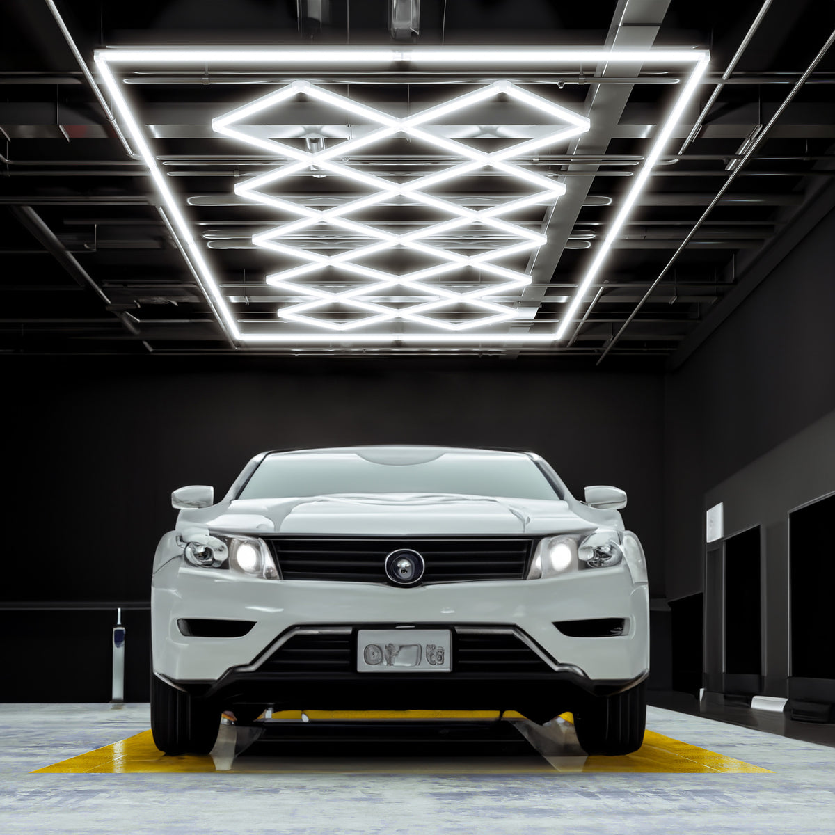 56,320 Lumens Ultra-Bright Diamond Grid LED Ceiling Light for Basements, Shops & Gyms, Cool White