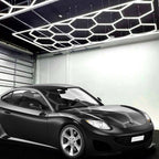 15 Hex Grid LED Ceiling Light with Hanging Kit – 69,600 Lumens for Auto Shop & Gyms, Cool White