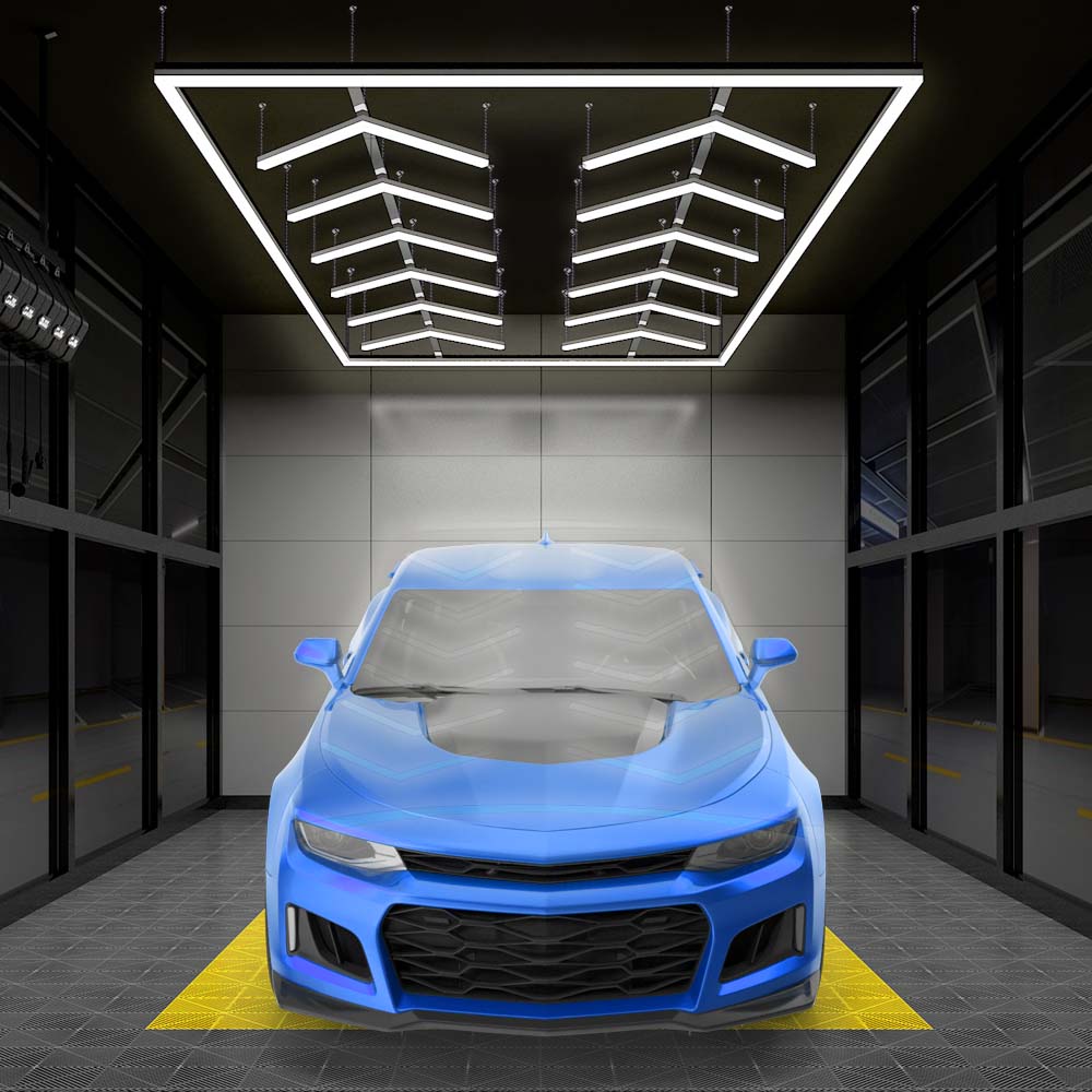 12-Arrow Ultra-Bright 42,240 Lumens LED Ceiling Light with Hanging Kit for Shops & Gyms, Cool White