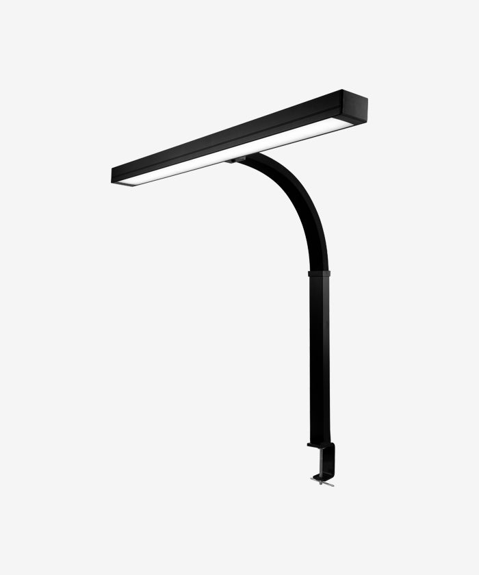 3000 Lumens Desk Lamp with Clamp – 28” Wide Shade, 5 Light Modes, Dimmable Monitor Light, Black