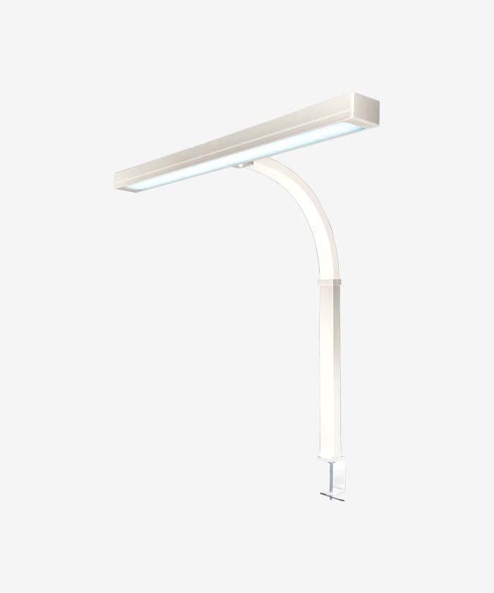 28" Wide Shade Monitor Light 3,000 Lumens LED Task Lamp with Clamp - White