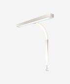 28" Wide Shade Monitor Light 3,000 Lumens LED Task Lamp with Clamp - White