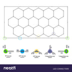 69,600 Lumens Ultra-Bright 15 Hex Grids LED Ceiling Light for Auto Shops, Salons & Gyms, Blue