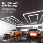 2 Rectangles LED Car Garage Light – 35,200 Lumens, Easy Installation for Shops & Gyms, Cool White