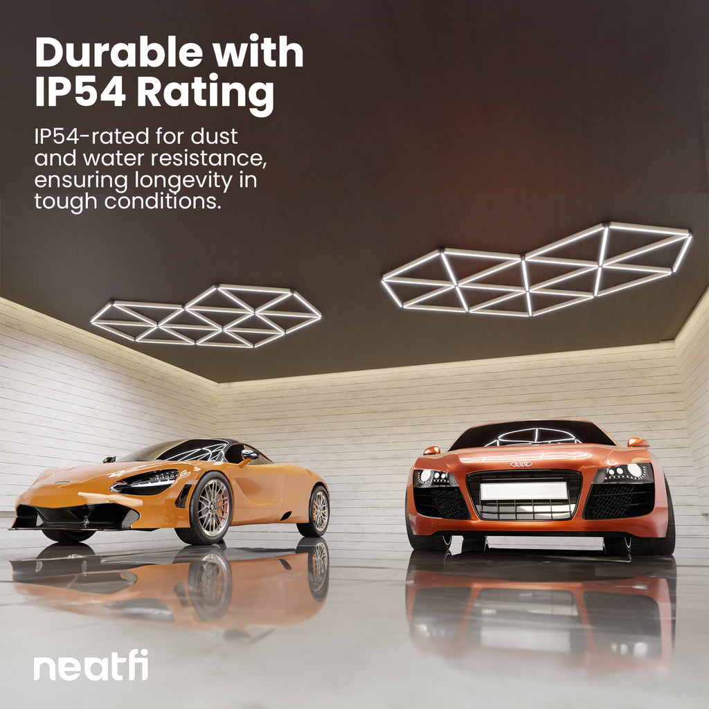 Heart-Shaped 22,360 Lumens LED Car Ceiling Light for Auto Shops, Salons & Gyms, Cool White