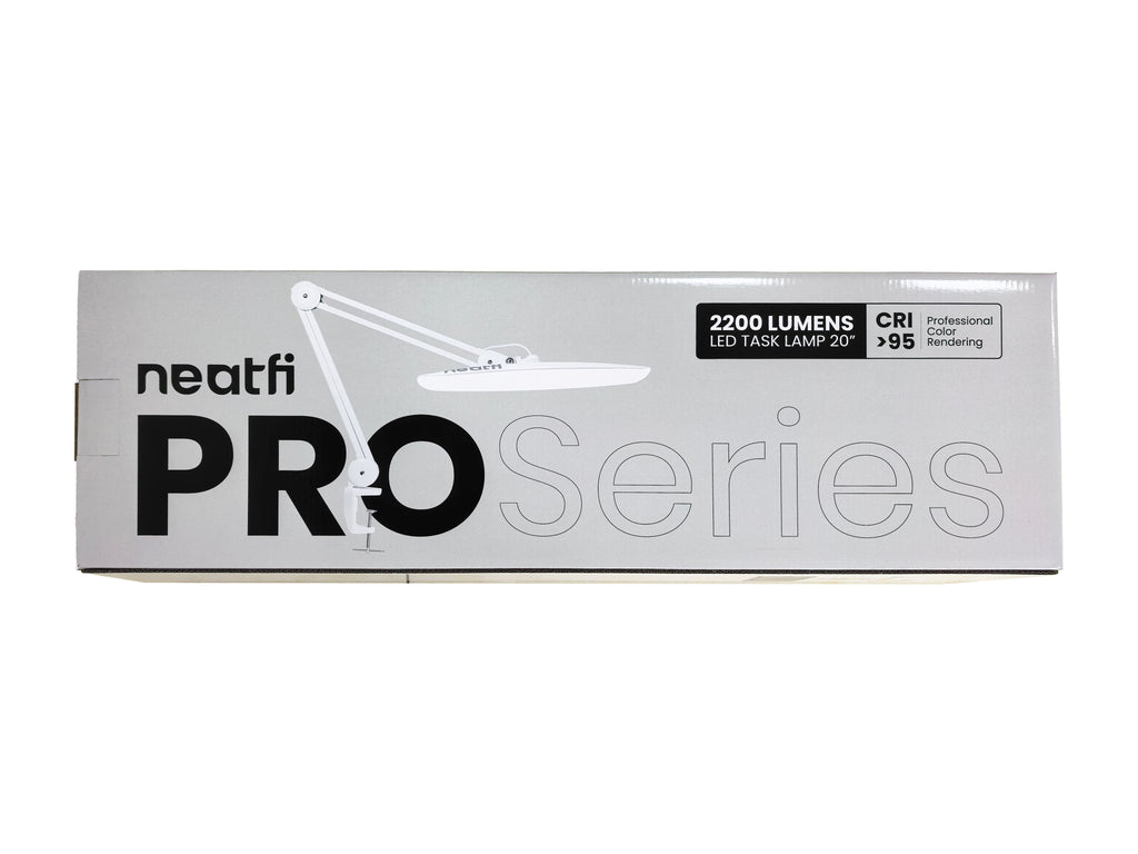 Pro Series 20" LED Desk Lamp – True Color Accuracy (CRI 95), 2200 Lumens, White (Good-as-New)