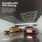 60,720 Lumens Ultra-Bright 15 Hex Grids LED Ceiling Light for Auto Shops, Salons & Gyms, Cool White