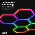 Lámpara de Techo LED RGB de 5 Rejillas Hexagonales – Iluminación Comercial con Clasificación P54 para Salas de Juegos y Cines en Casa