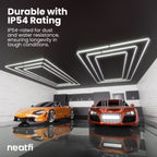 3 Rectangles LED Ceiling Light – 52,800 Lumens, Easy Installation for Shops & Salons, Cool White