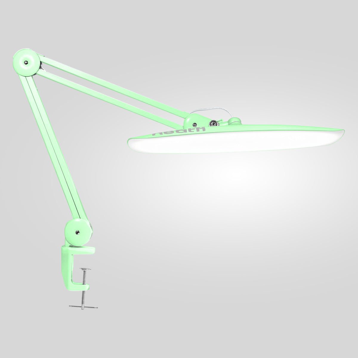 20” Wide Head LED Desk Lamp with Clamp – 2200 Lumens Task Light for Home Office & Crafts, Midnight Green