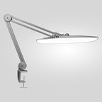 20” Wide Head LED Desk Lamp with Clamp – 2200 Lumens Task Light for Home Office & Crafts, Silver