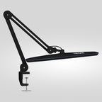 23” Wide Shade, 2200 Lumens LED Desk Lamp with Clamp – Dimmable, Eye-Caring Task Light, Black