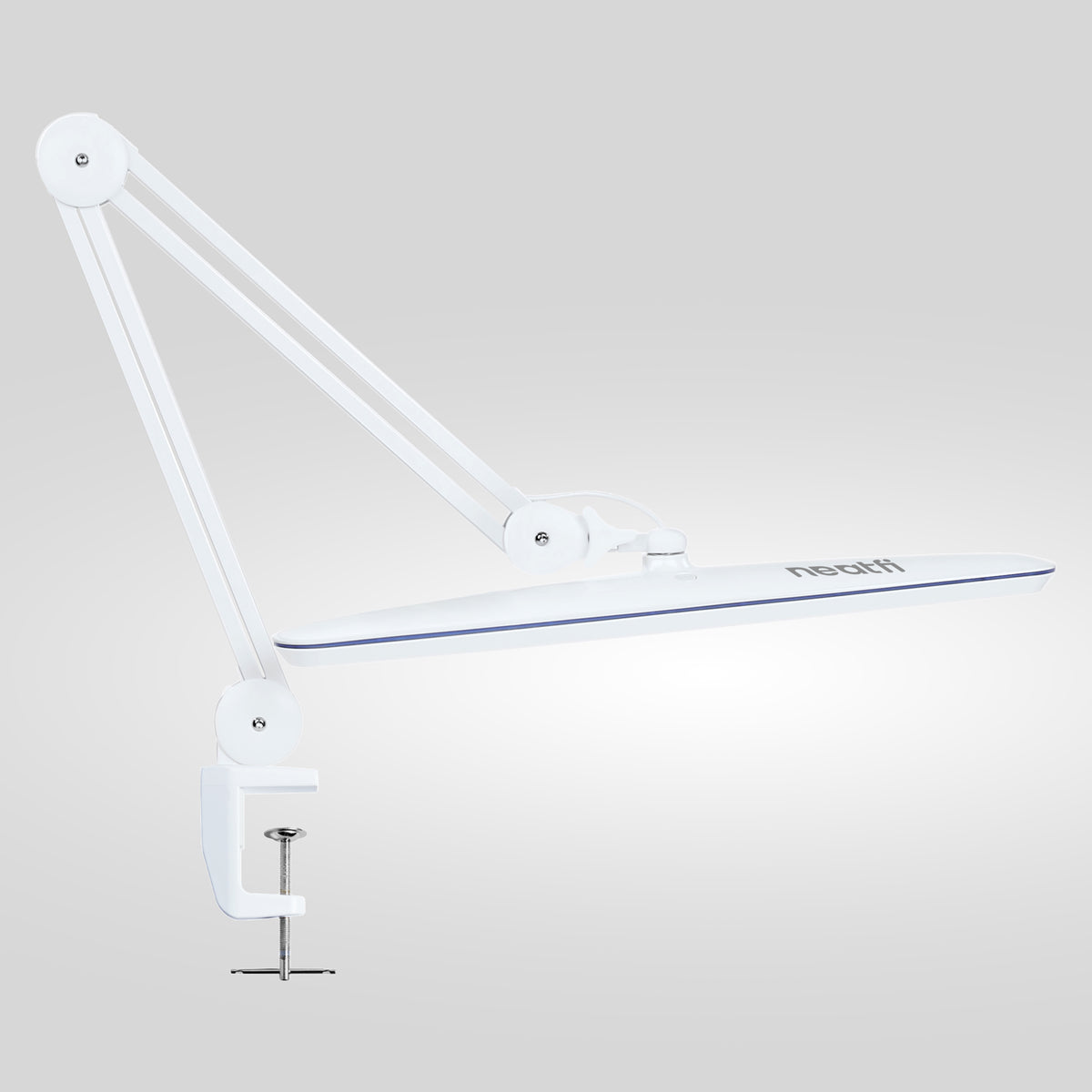 23” Wide Shade, 2200 Lumens LED Desk Lamp with Clamp – Dimmable, Eye-Caring Task Light, White