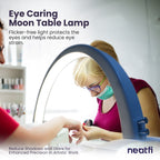 LED Half Moon Light – 1600 Lumens, 3 Color Modes, Dimmable Task Light for Nail Techs & Estheticians