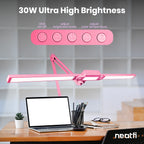 41" Pro LED Task Lamp with Clamp – 3000 Lumens, CRI 95, Dimmable, 3 Color Modes, Pink