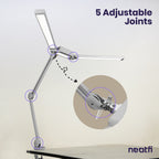 41" Pro LED Task Lamp with Clamp – 3000 Lumens, CRI 95, Dimmable, 3 Color Modes, Silver