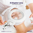 5” Wide Lens 1,200 Lumens LED Magnifying Lamp with Adjustable Light Modes for Detail Works, White