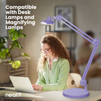 9.84" Weighted Round Base – Sturdy Replacement Lamp Base for Desk & Magnifying Lamps, Lavender