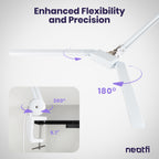 41" Pro LED Task Lamp with Clamp – 3000 Lumens, CRI 95, Dimmable, 3 Color Modes, White