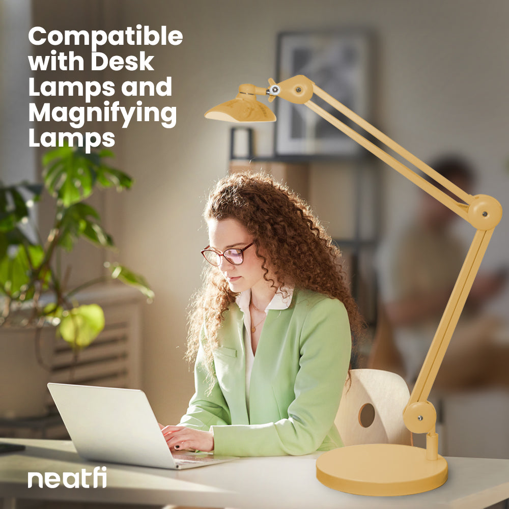 9.84" Weighted Round Base – Sturdy Replacement Lamp Base for Desk & Magnifying Lamps, Gold