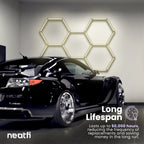 5 Hexagon Grids LED Lighting with 3 Light Modes