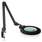 7" Acrylic Lens Pro LED Magnifying Lamp – CRI 95, CCT, 5D/20D Magnification, Black