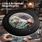 7" Acrylic Lens Pro LED Magnifying Lamp – CRI 95, CCT, 5D/20D Magnification, Black