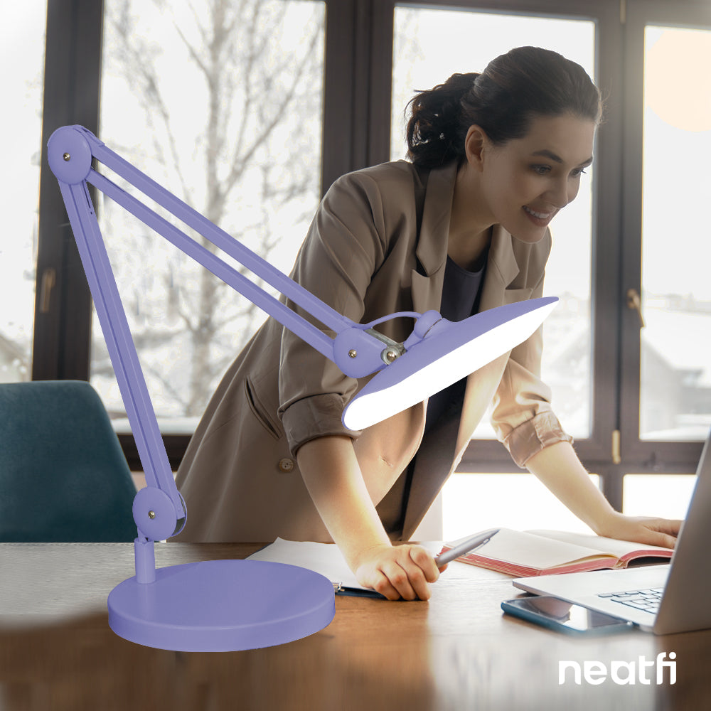 9.84" Weighted Round Base – Sturdy Replacement Lamp Base for Desk & Magnifying Lamps, Lavender