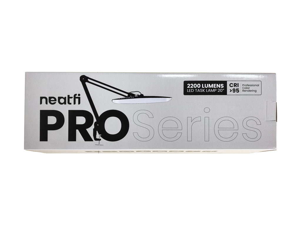 Pro 20-Inches LED Desk Lamp – CRI 95, 2200 Lumens, Dimmable & Adjustable Arm, Black
