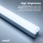Snowflake Pattern 36,120 lumens LED Ceiling Light for Auto Shops, Salons & Gyms, Cool White