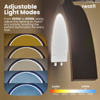 Lámpara de mesa LED de media luna con abrazadera – 2500 lúmenes, 5 modos de luz para decoración de uñas y tratamientos faciales, blanco