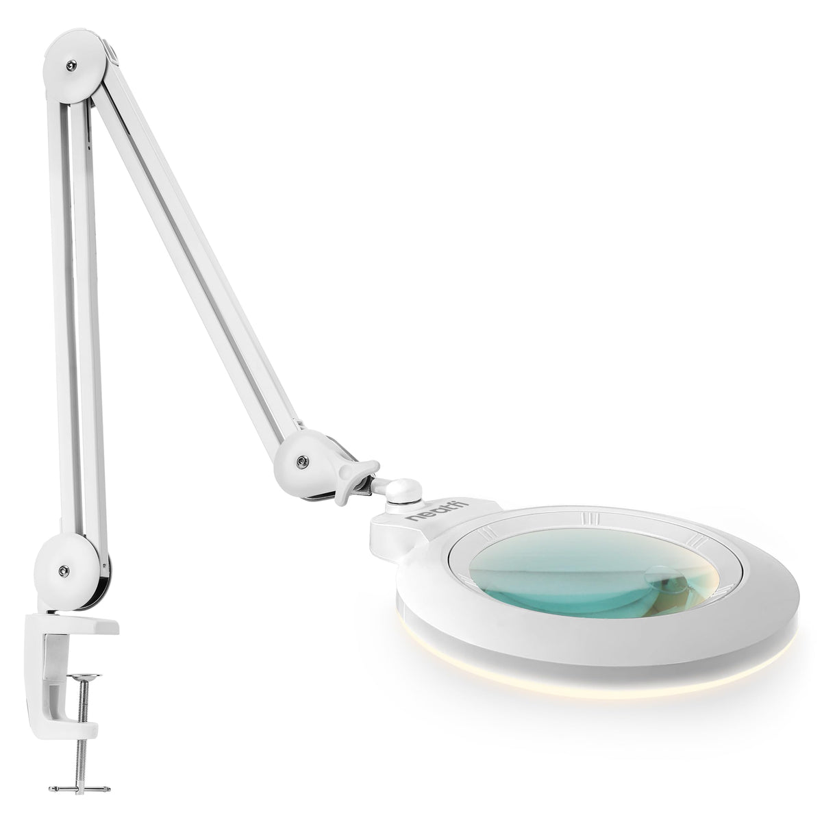7" Acrylic Lens Pro LED Magnifying Lamp – CRI 95, CCT, 5D/20D Magnification, White