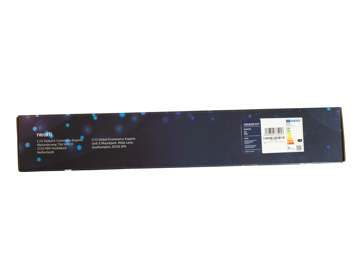 2200 Lumens LED Desk Lamp with Clamp – 23" Wide, 3 Light Modes for Workbench & Home Office, White