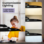 2260 Lumens Elite Task Lamp with Clamp – 22" Wide, 3 Color Modes for Nails & Crafts, Black