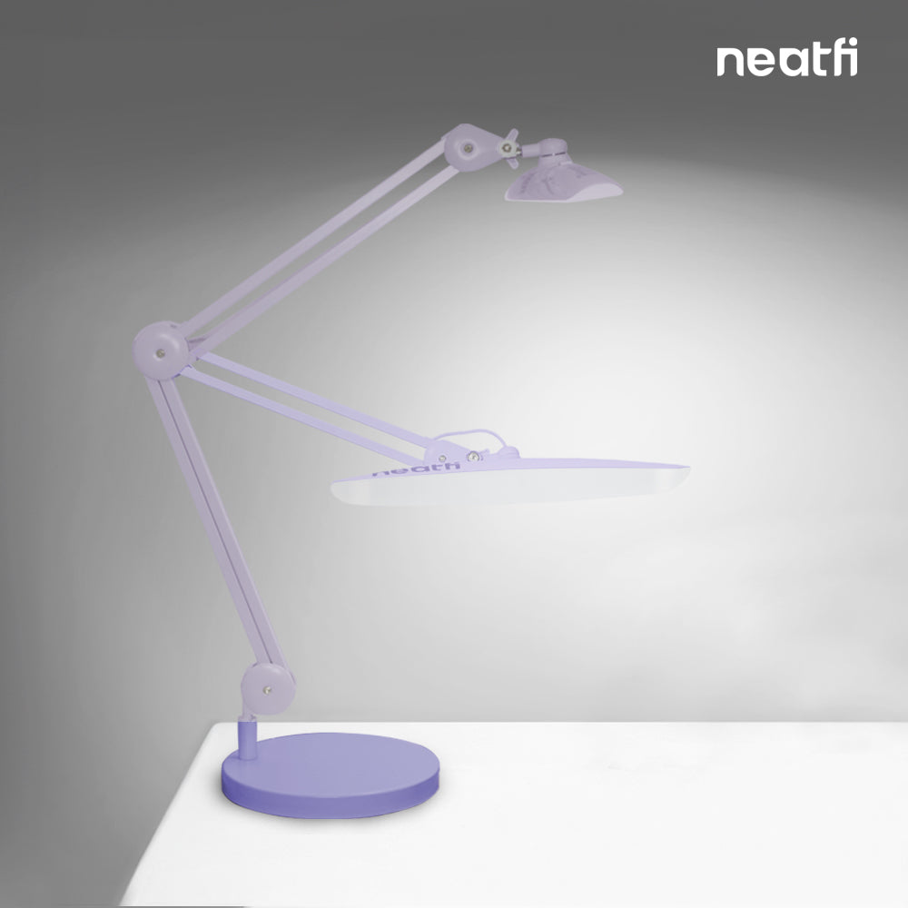 9.84" Weighted Round Base – Sturdy Replacement Lamp Base for Desk & Magnifying Lamps, Lavender