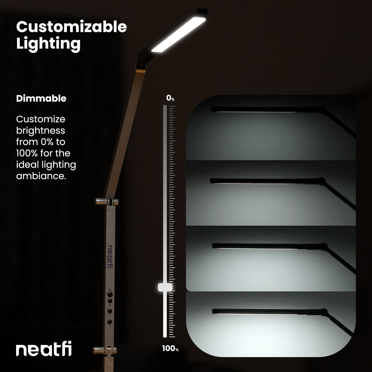 Modern LED Desk Lamp with Clamp, Touch & Remote Controlled