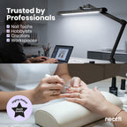 3500 Lumens LED Desk Lamp – 26” Ultra-Wide Shade, Non-Flickering Task Light with Clamp, Black