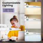 2260 Lumens Elite Task Lamp with Clamp – 22" Wide, 3 Color Modes for Nails & Crafts, White