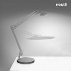 9.84" Weighted Round Base – Sturdy Replacement Lamp Base for Desk & Magnifying Lamps, Silver