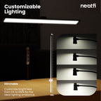 Lampe de bureau col de cygne moderne avec pince, contrôle tactile et à distance