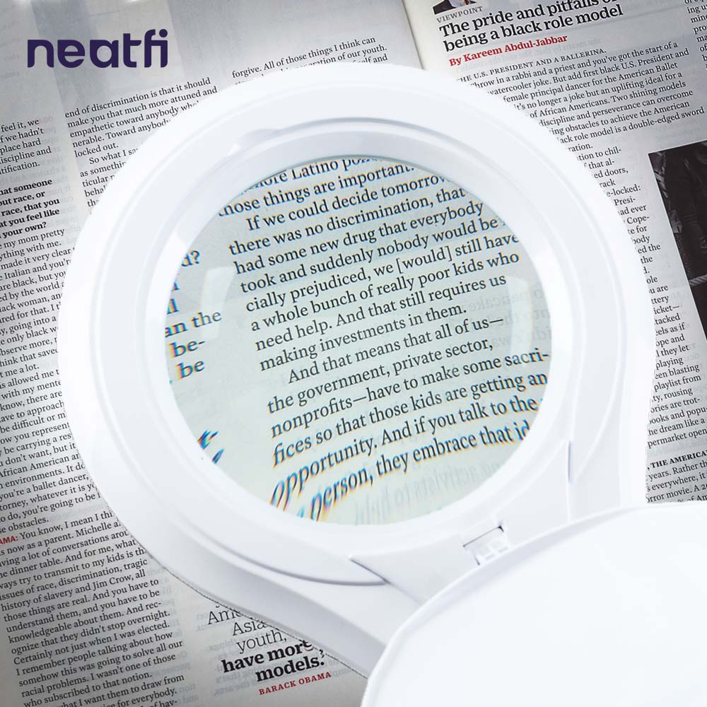 5" Wide 8D Lens – 1200 Lumens LED Magnifying Lamp with Clamp for Crafts & Detail Works, White