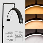 1600 Lumens LED Half Moon Light with Phone Holder, Dimmable, 3 Color Modes, Black