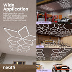 Snowflake Pattern 36,120 lumens LED Ceiling Light for Auto Shops, Salons & Gyms, Cool White