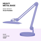 9.84" Weighted Round Base – Sturdy Replacement Lamp Base for Desk & Magnifying Lamps, Lavender