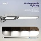 41" Pro LED Task Lamp with Clamp – 3000 Lumens, CRI 95, Dimmable, 3 Color Modes, Silver