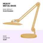 9.84" Weighted Round Base – Sturdy Replacement Lamp Base for Desk & Magnifying Lamps, Gold