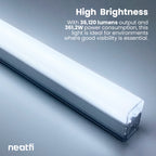 Snowflake Pattern LED Ceiling Light with Hanging Kit for Auto Shops, Salons & Gyms, Cool White