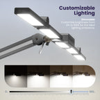 44" Pro LED Desk Lamp with Clamp – 3000 Lumens, CRI 95, Dimmable, 3 Color Modes, Silver